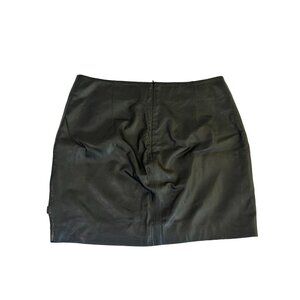 Zeynep Arcay Leather Skirt in Black